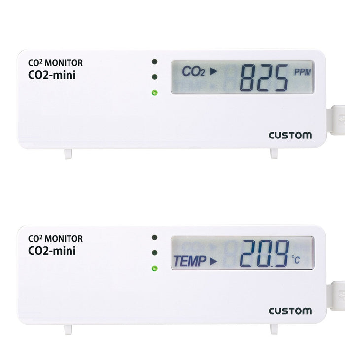 【送料無料】カスタム (CUSTOM) CO2モニター CO2-mini  co2センサー 二酸化炭素測定器 二酸化炭素濃度測定器　co2濃度測定器